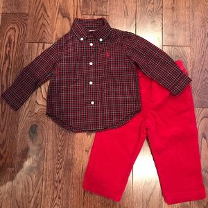 Ralph Lauren 12 months Boys 2 piece outfit